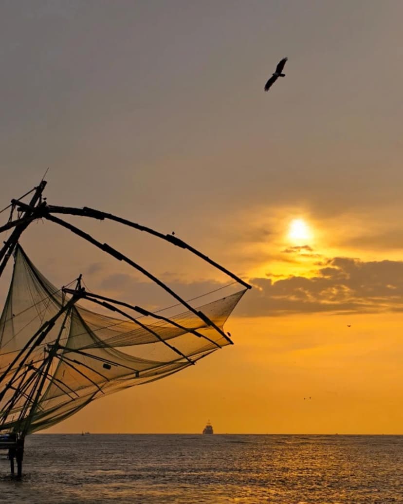 Fort Kochi Beach sunset