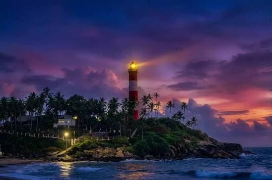 Lighthouse Beach Sunset Veiw | kovalam