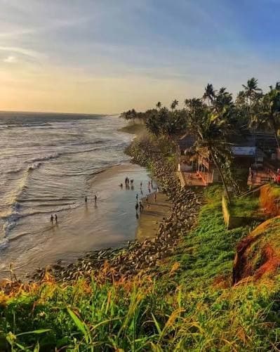 black sand beach